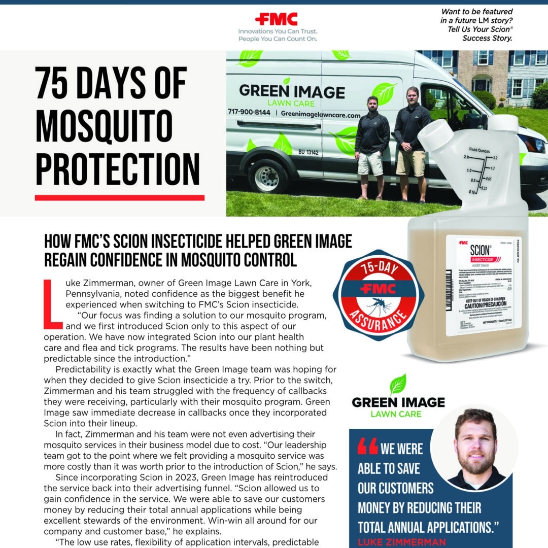 How FMC’s Scion insecticide helped Green Image regain confidence in mosquito control
